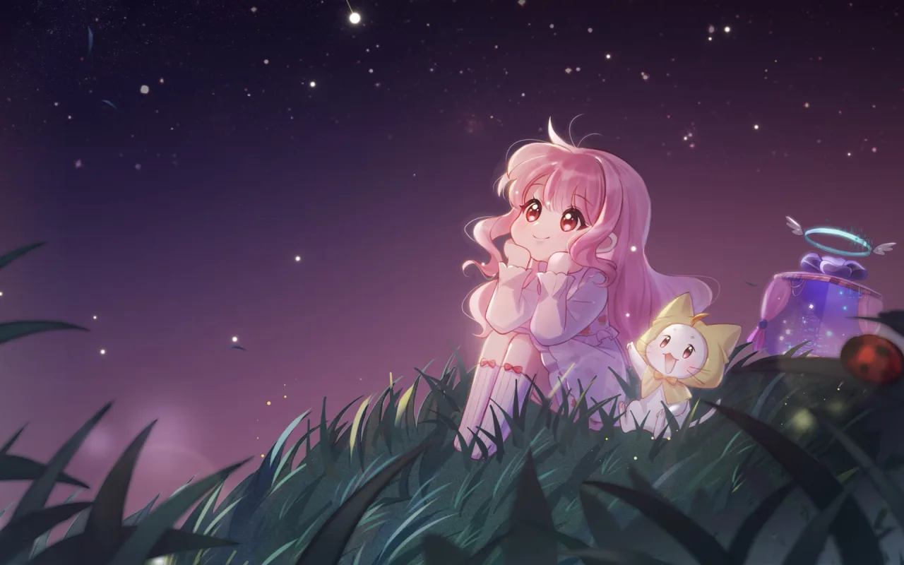 LoFi Girl looking at the sky live wallpaper preview