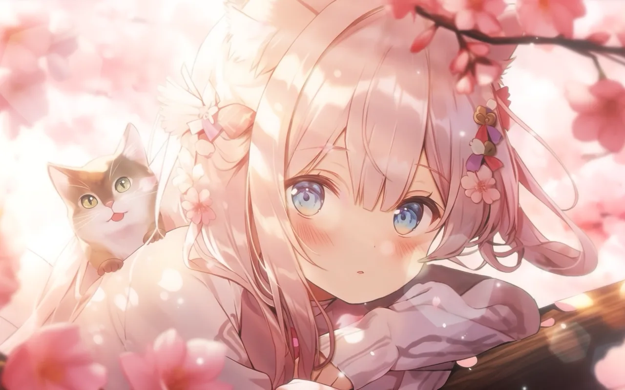 Sakura Meow live wallpaper preview