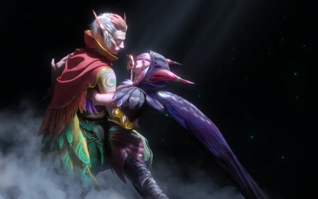 Xayah and Rakan live wallpaper preview
