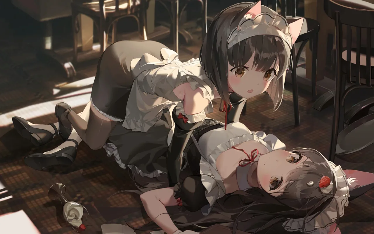 猫耳女仆Cat Ear Maid Anime Girl live wallpaper preview
