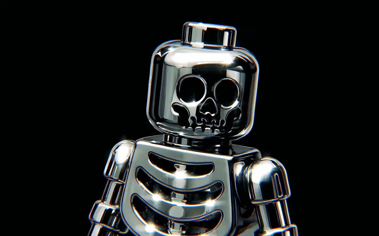 Chrome Lego Skeleton live wallpaper preview