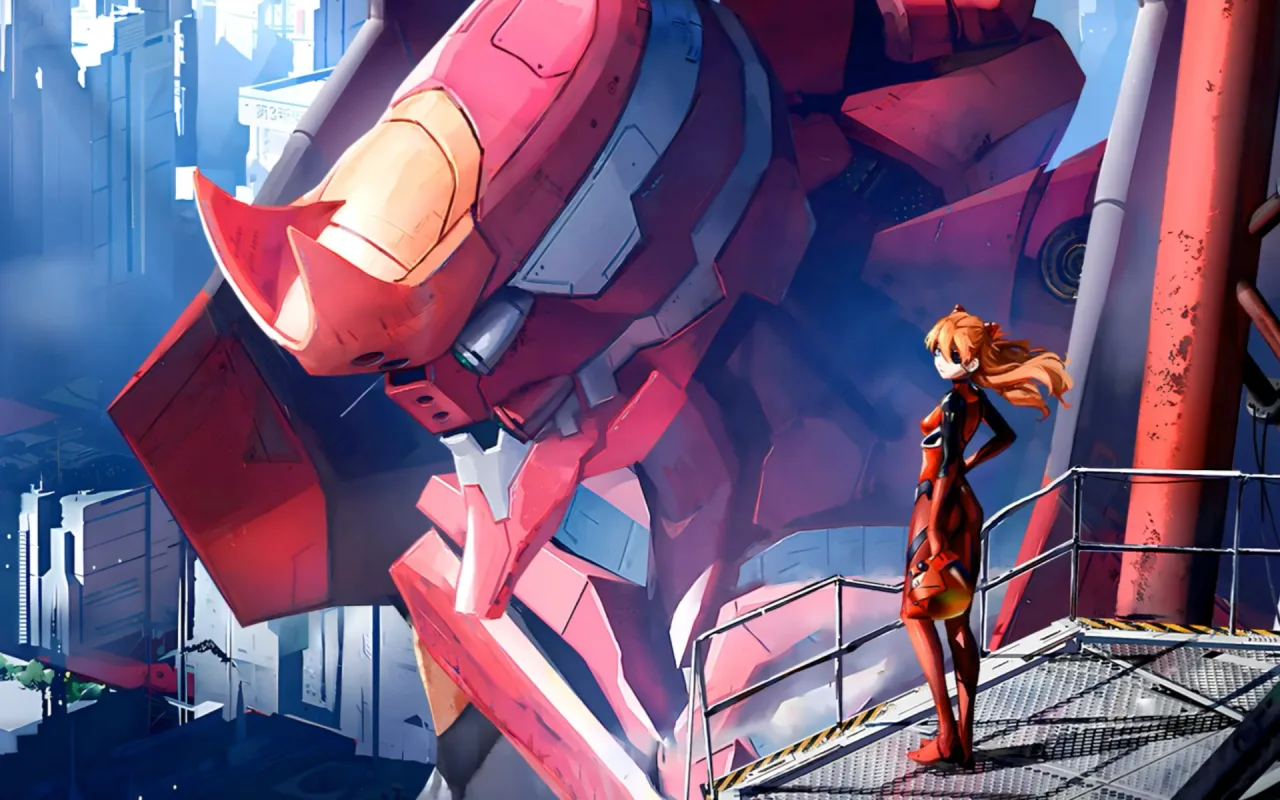 Asuka Langley Soryu And Evangelion Unit 02 live wallpaper preview