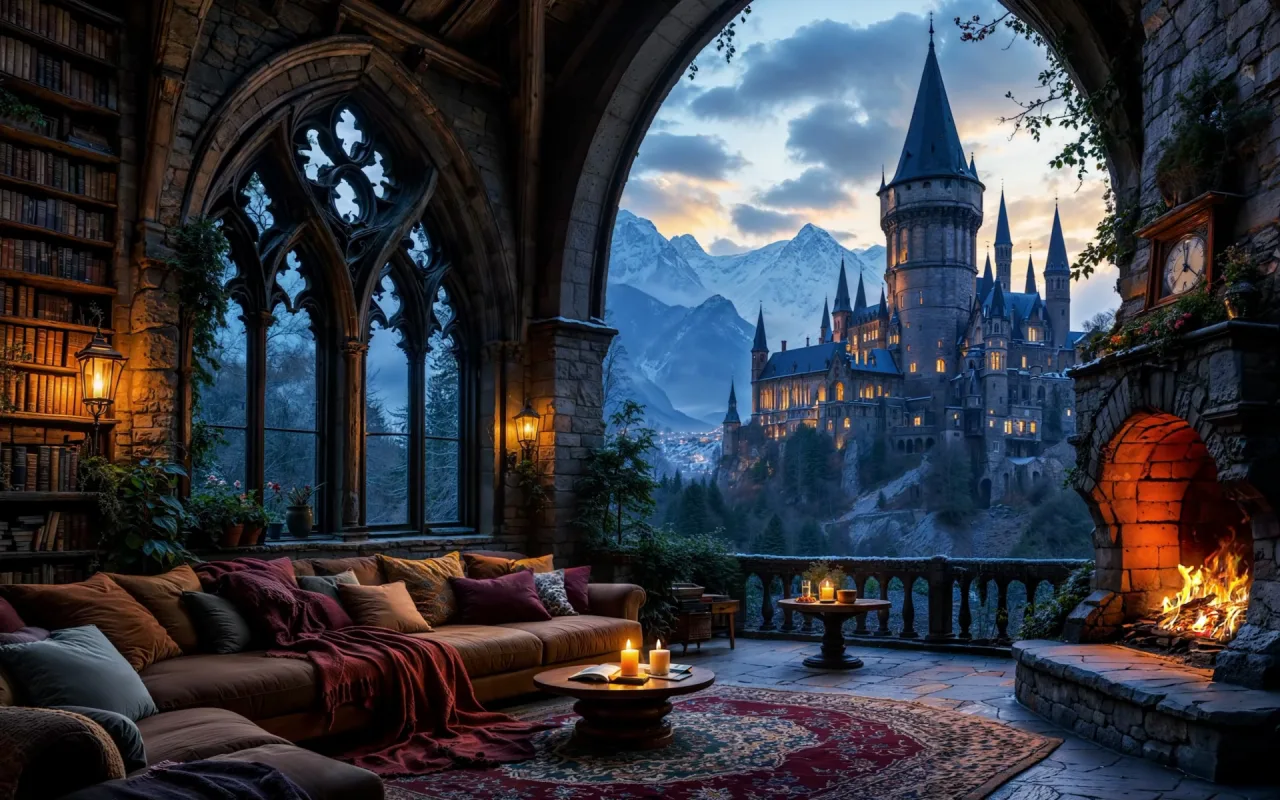 Cozy Medieval Castle Fireplace live wallpaper preview