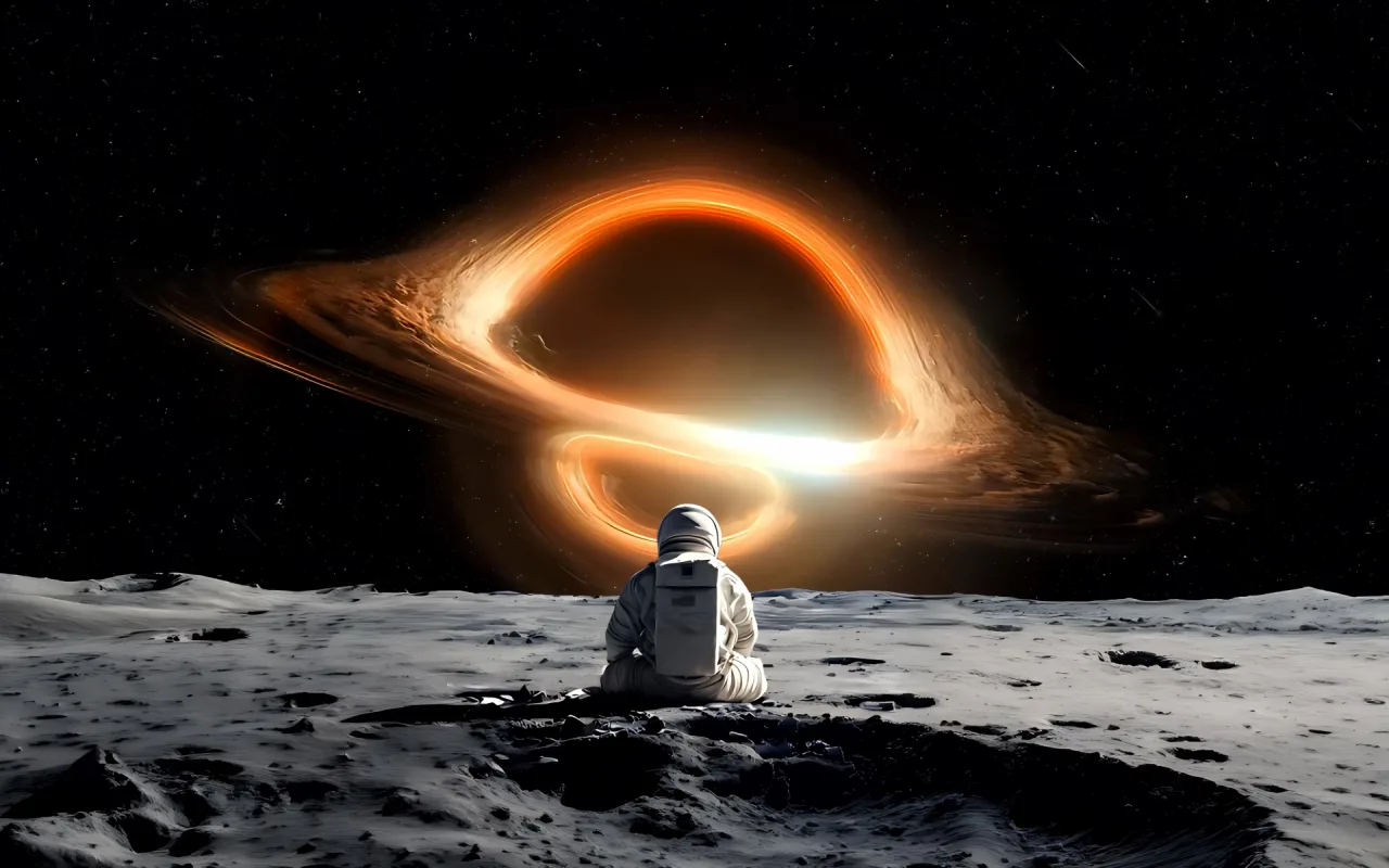 Astronaut vs Black Hole live wallpaper preview