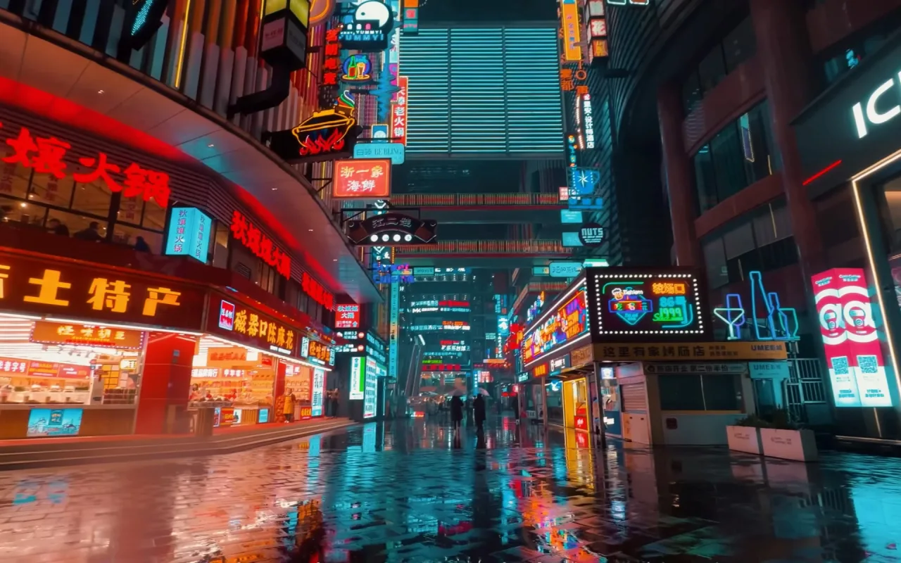 Chongqing Cyberpunk City live wallpaper preview