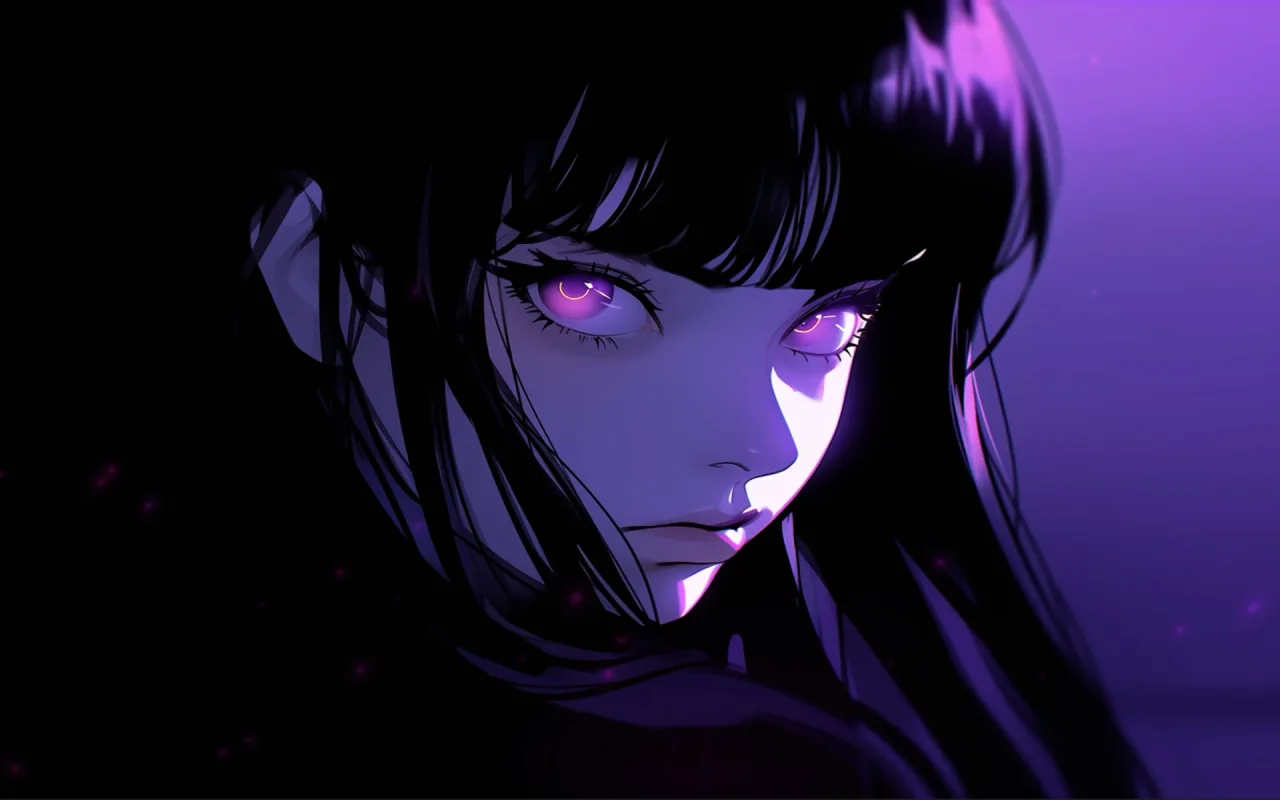 Purple Girl live wallpaper preview