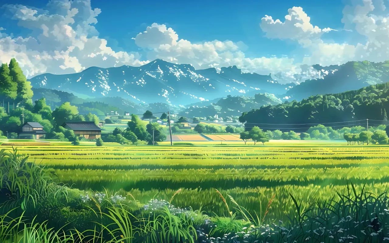 Green Fields and Peaks live wallpaper preview