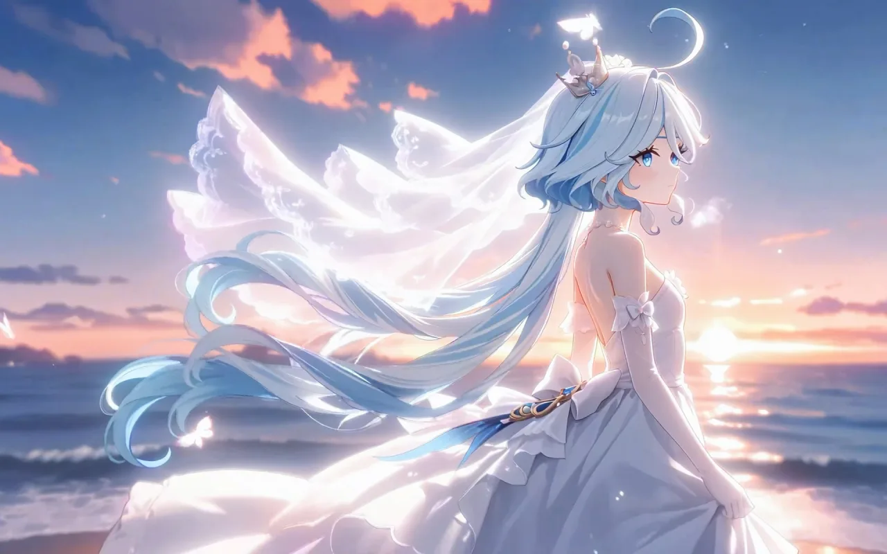 Furina Dress Beach live wallpaper preview