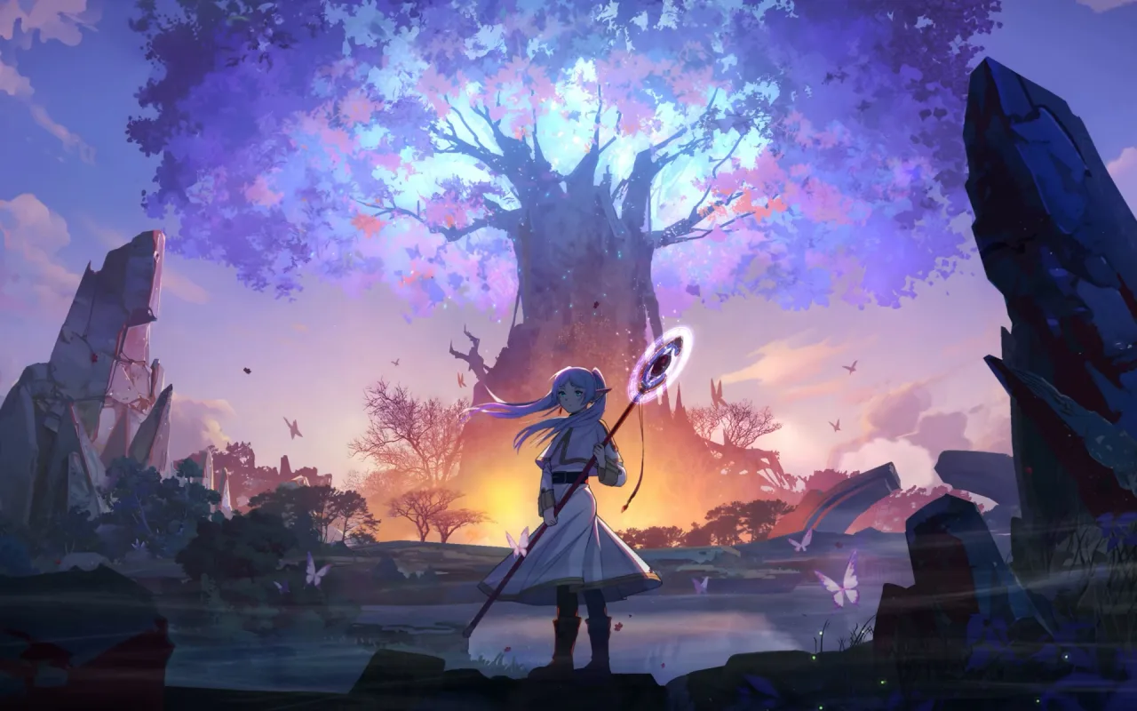 Frieren Magical Tree live wallpaper preview