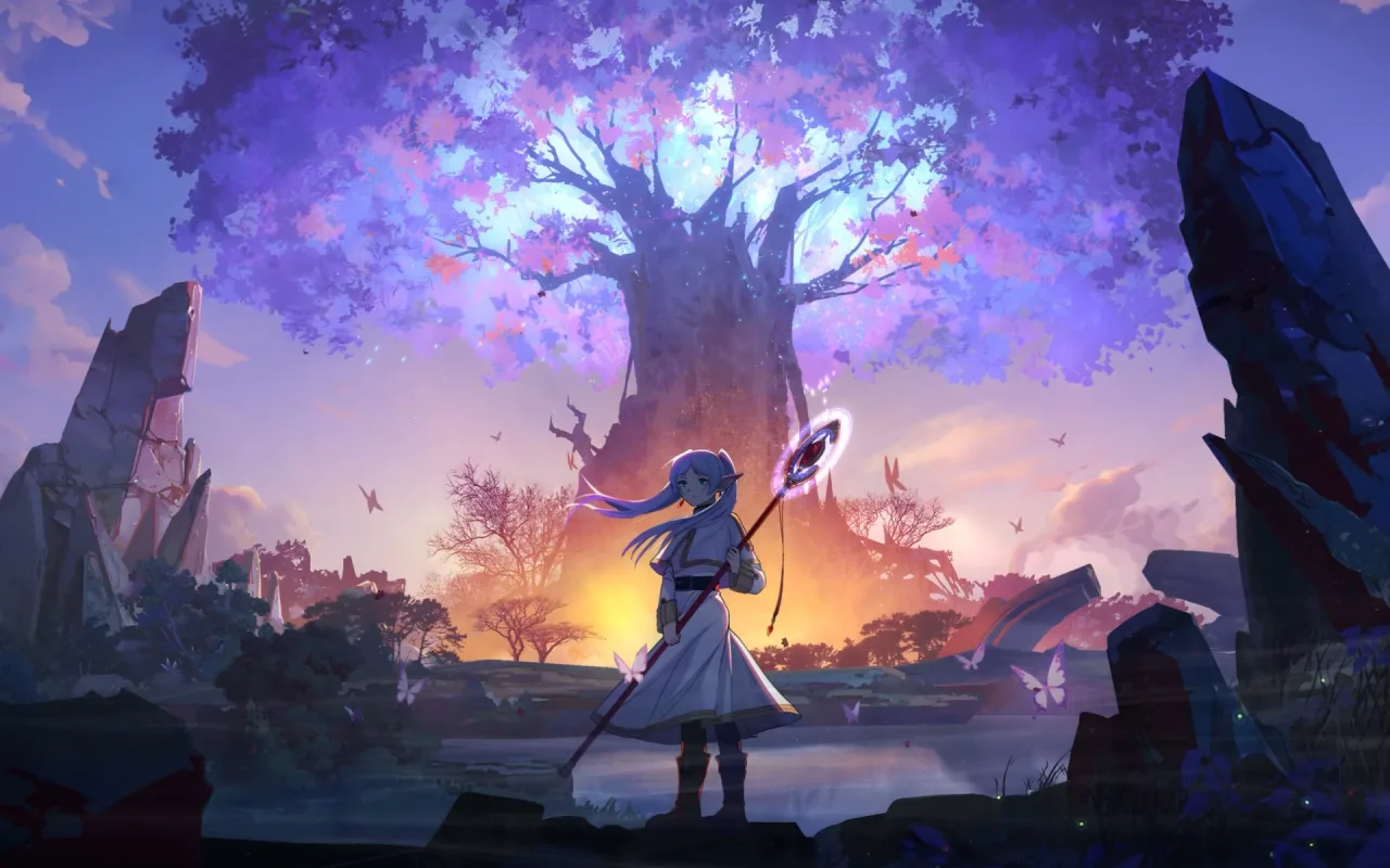 Frieren Magical Tree live wallpaper preview