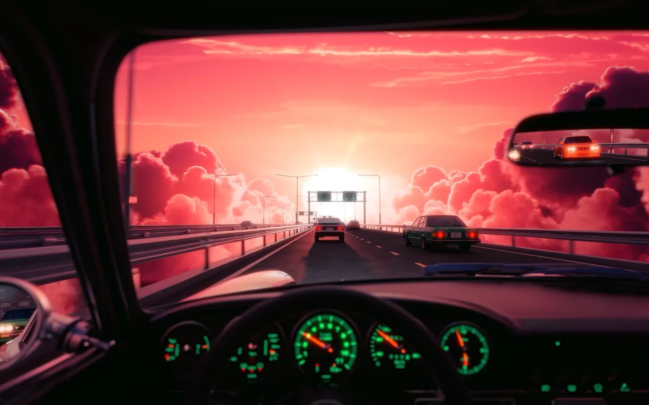 Driving in the clouds live wallpaper preview