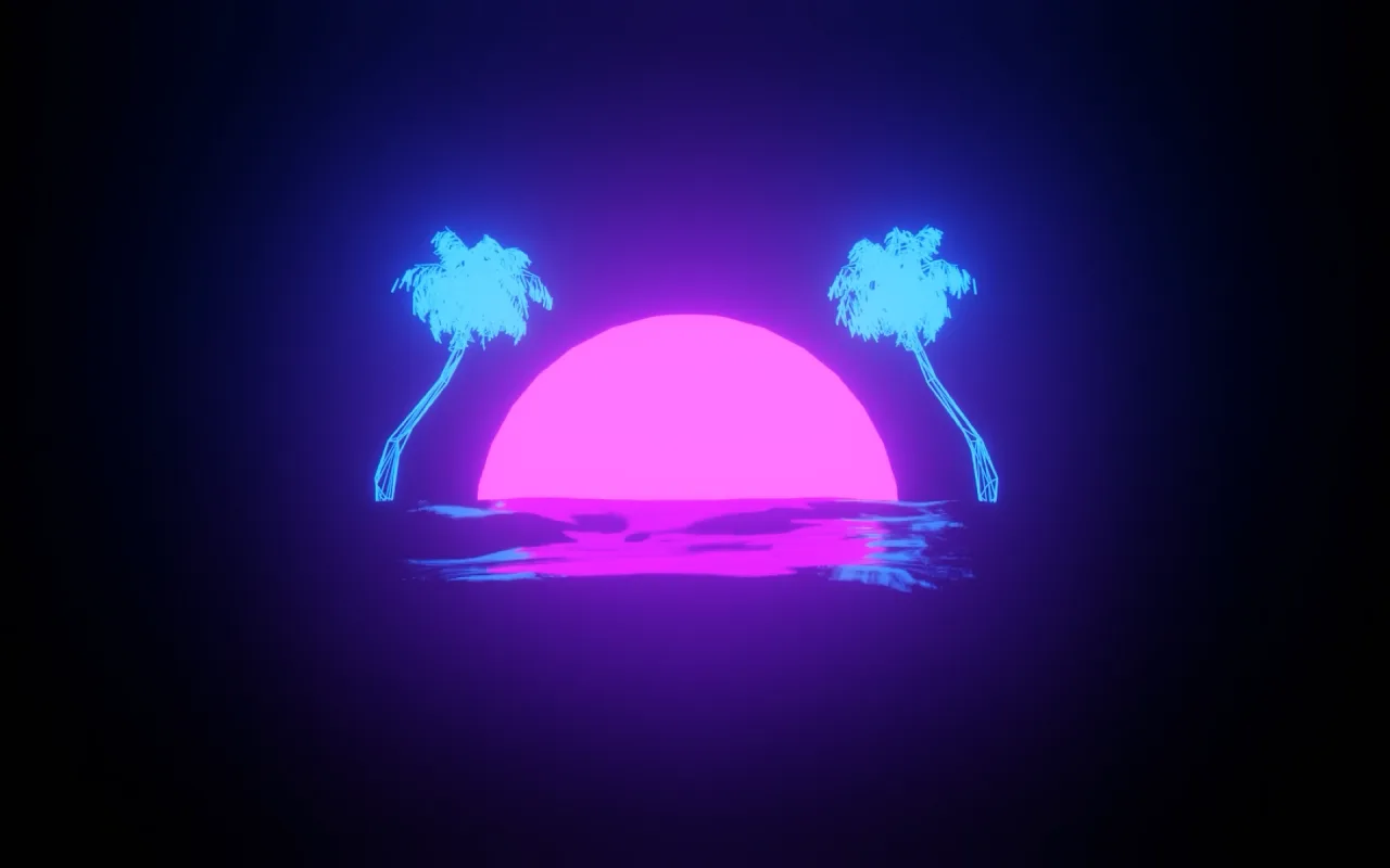 Retro Sunset live wallpaper preview