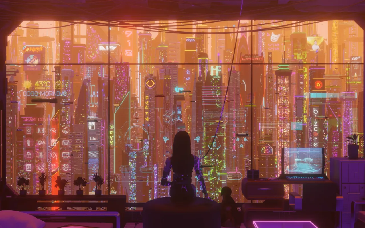 Cyberpunk Morning live wallpaper preview