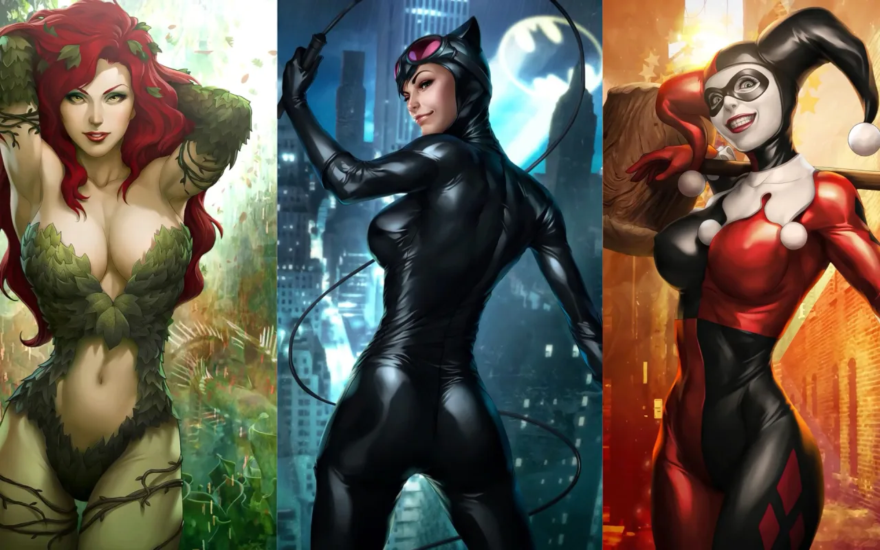 Poison Ivy Catwoman And Harley Quinn live wallpaper preview