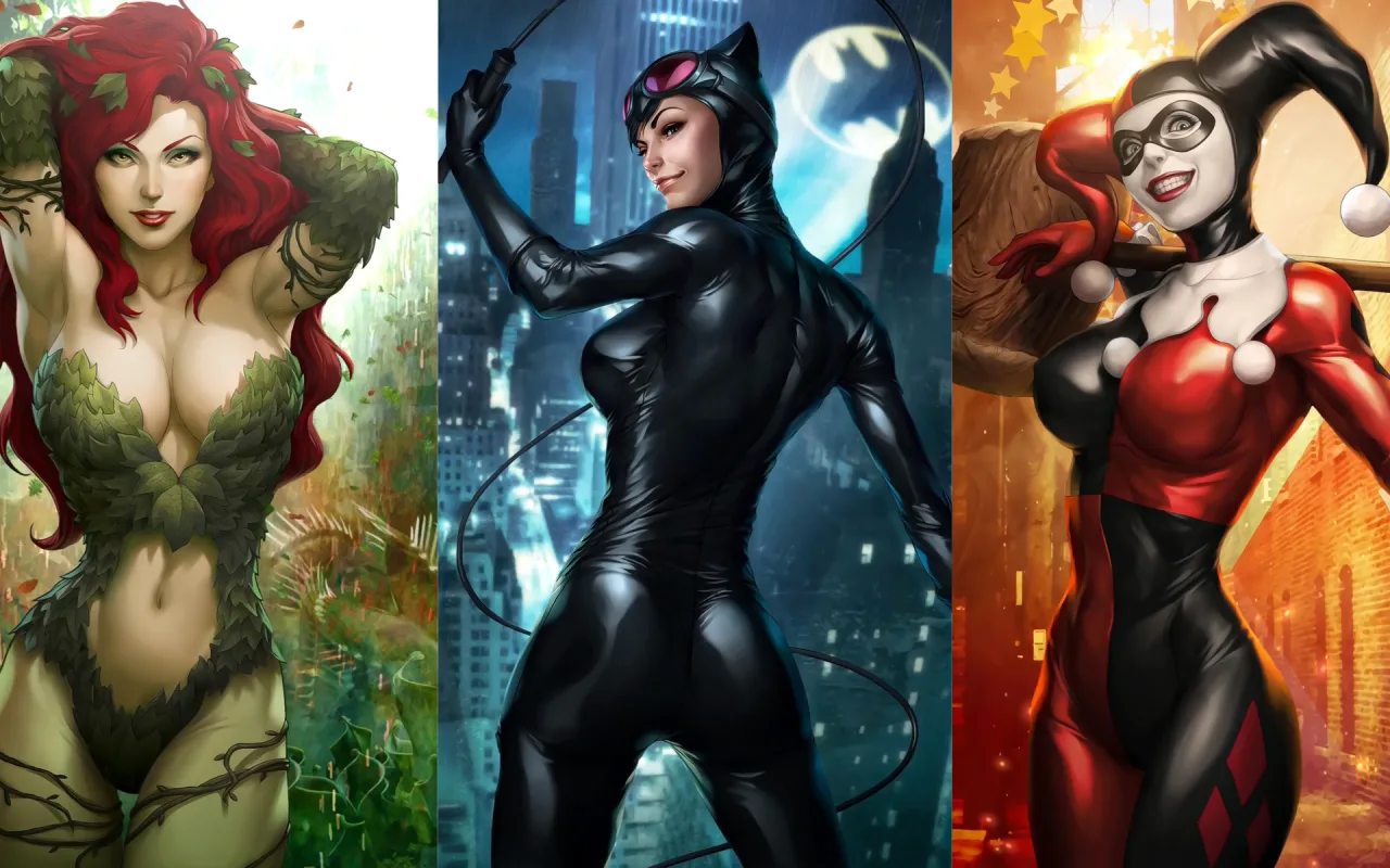 Poison Ivy Catwoman And Harley Quinn live wallpaper preview