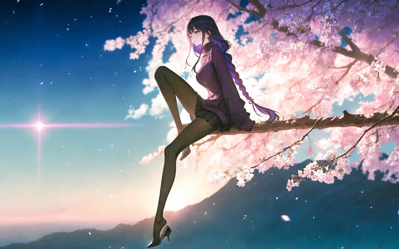 Raiden Shogun Sakura Sunset live wallpaper preview