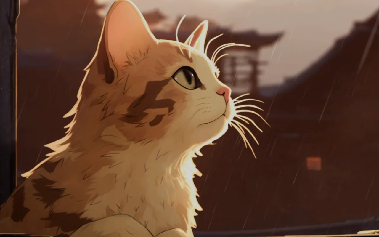 Cat In Rain live wallpaper preview
