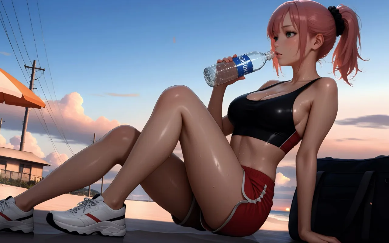 Sunset workout live wallpaper preview