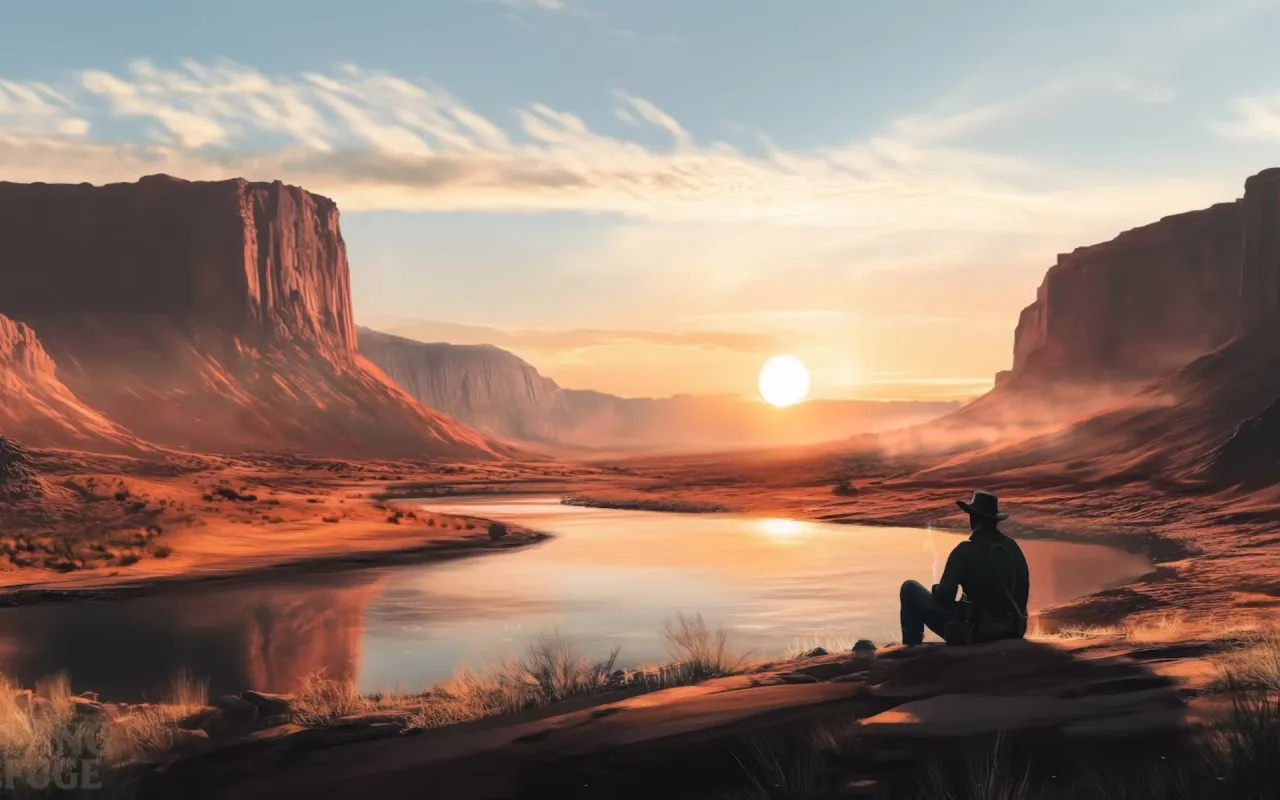 Arthur Morgan In The Desert live wallpaper preview