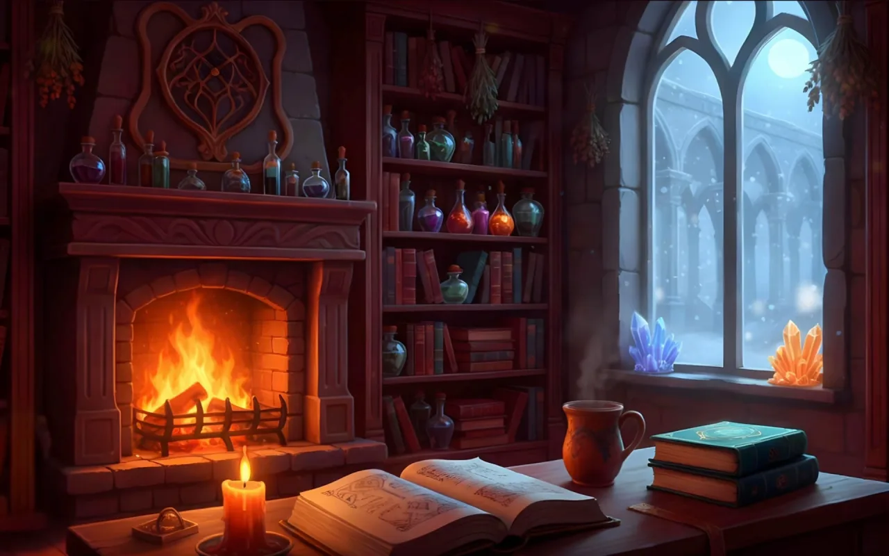 Witch’s Potion Library live wallpaper preview