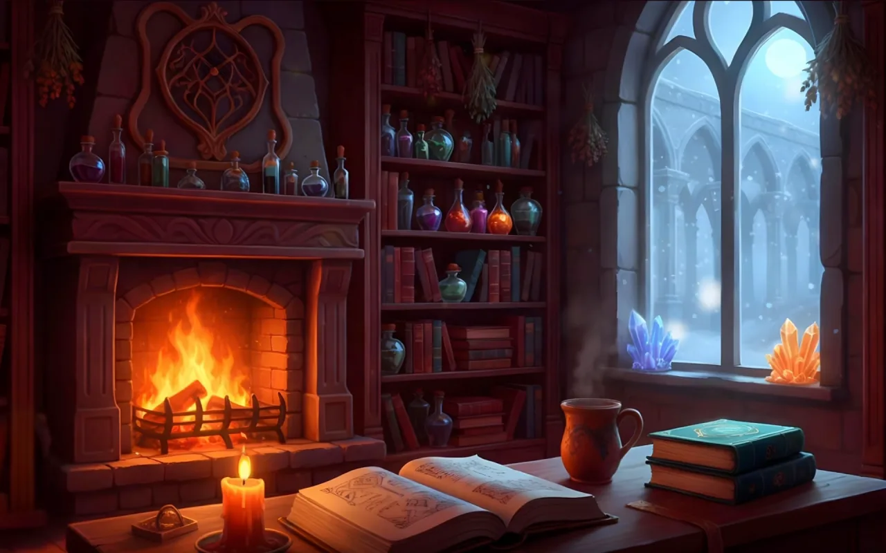 Witch’s Potion Library live wallpaper preview