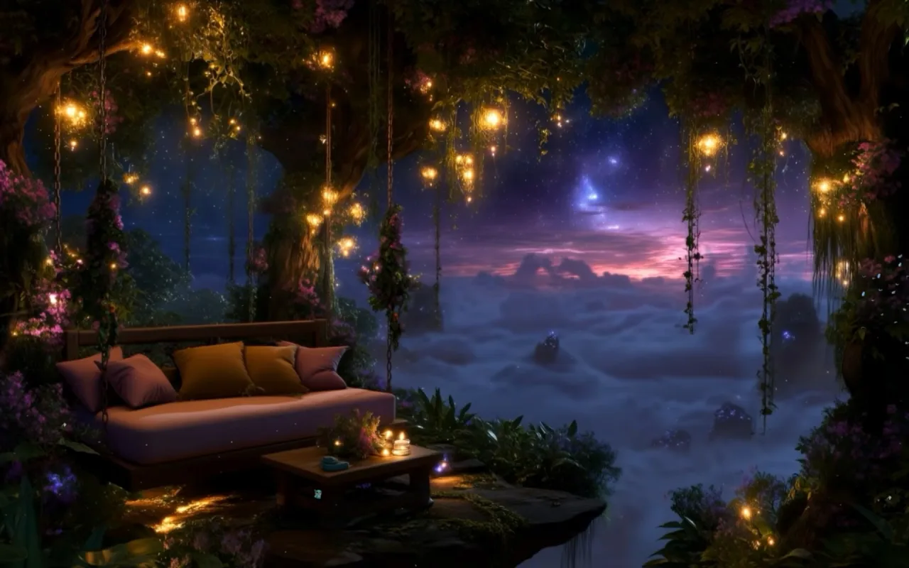 Magical Floating Fairy Garden live wallpaper preview