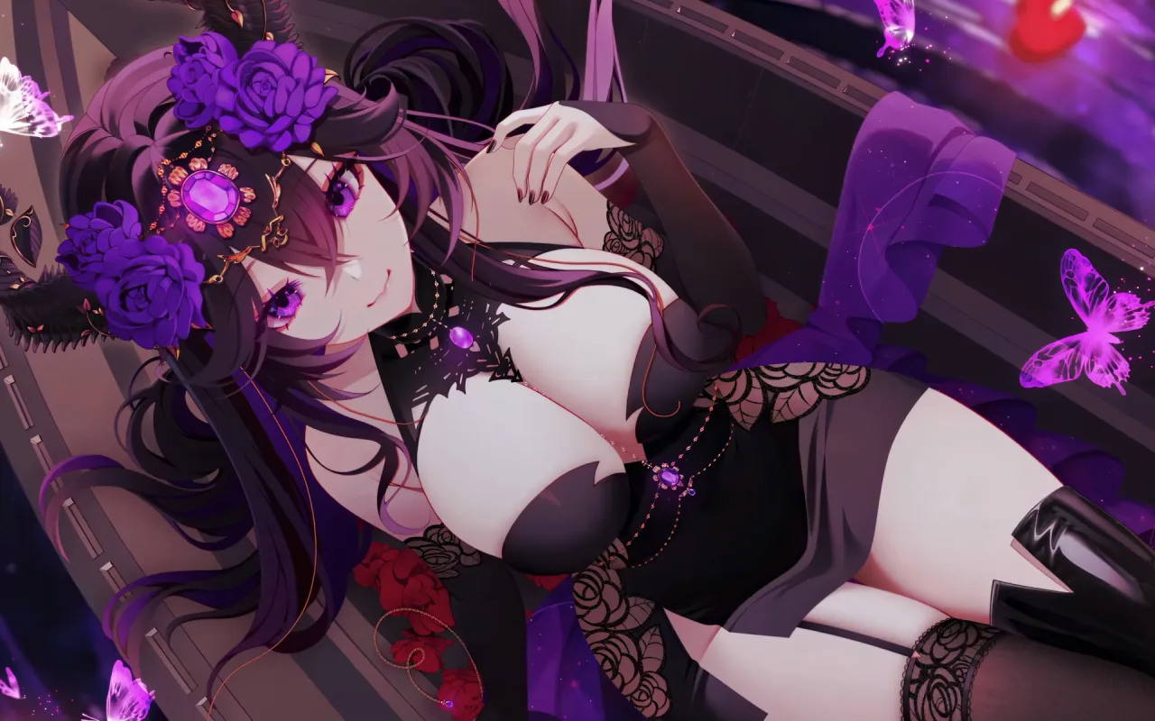 Violet Fallen Angel live wallpaper preview