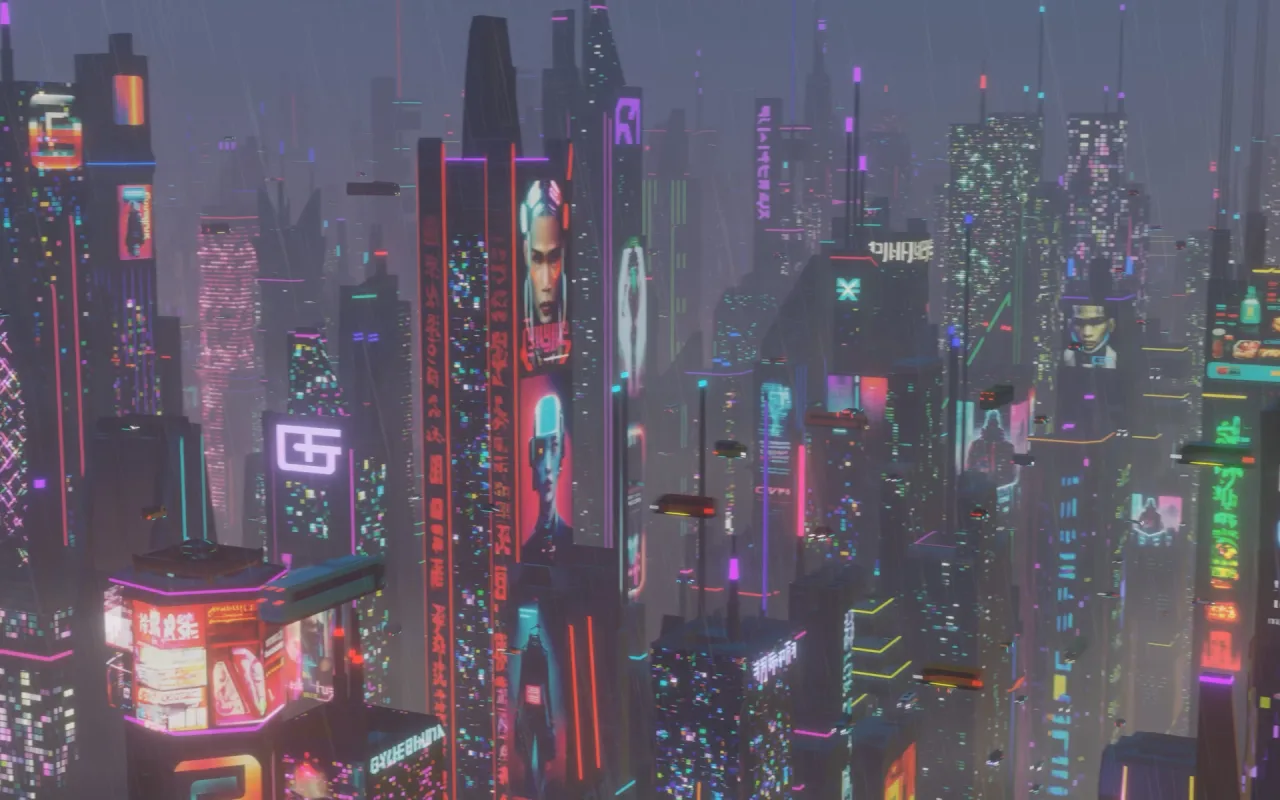 Cyberpunk City live wallpaper preview