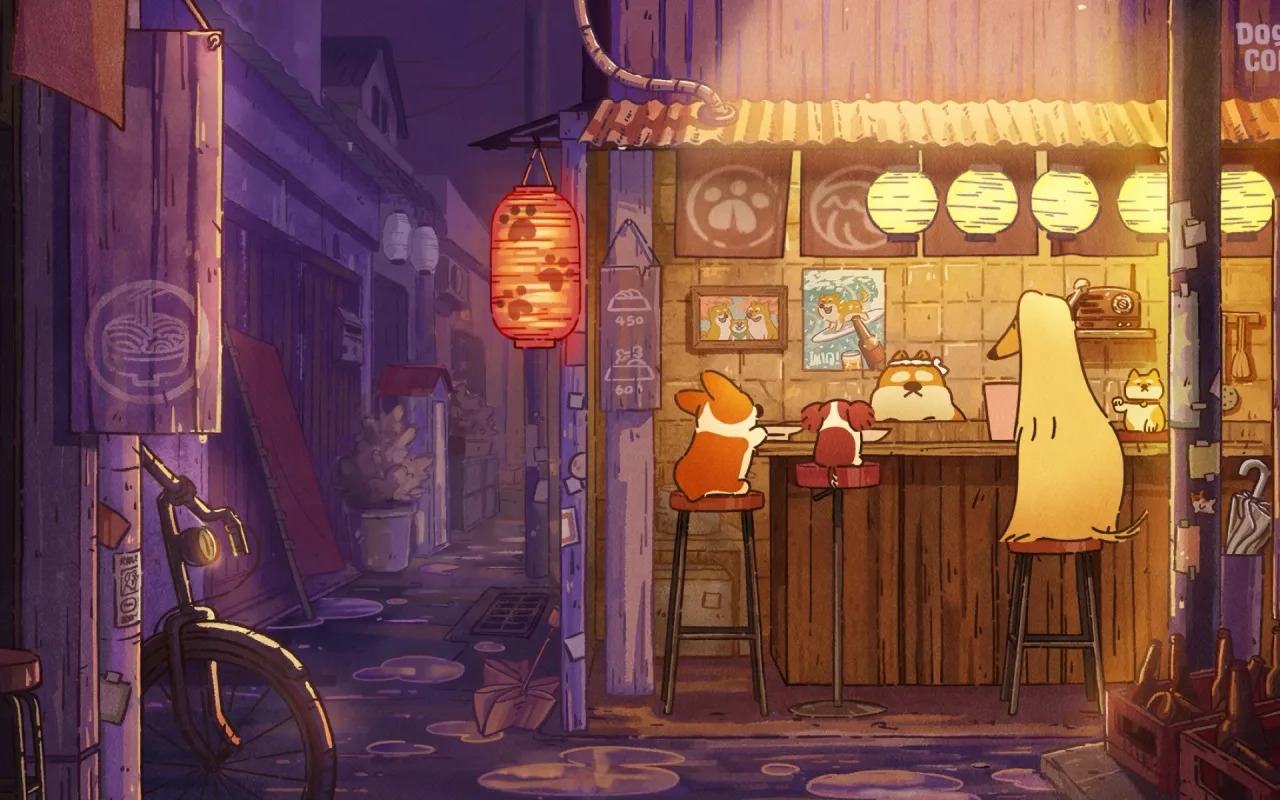 Doggie Corgi Street Food live wallpaper preview