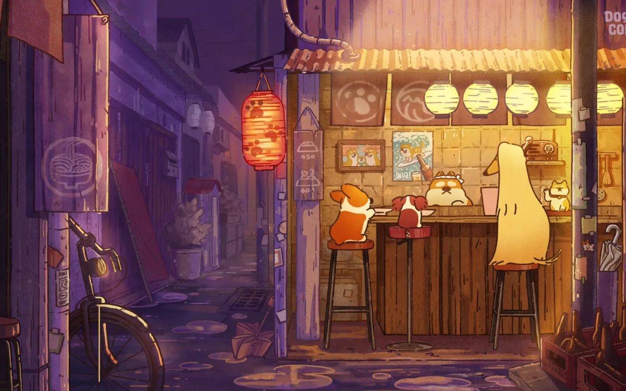 Doggie Corgi Street Food live wallpaper preview
