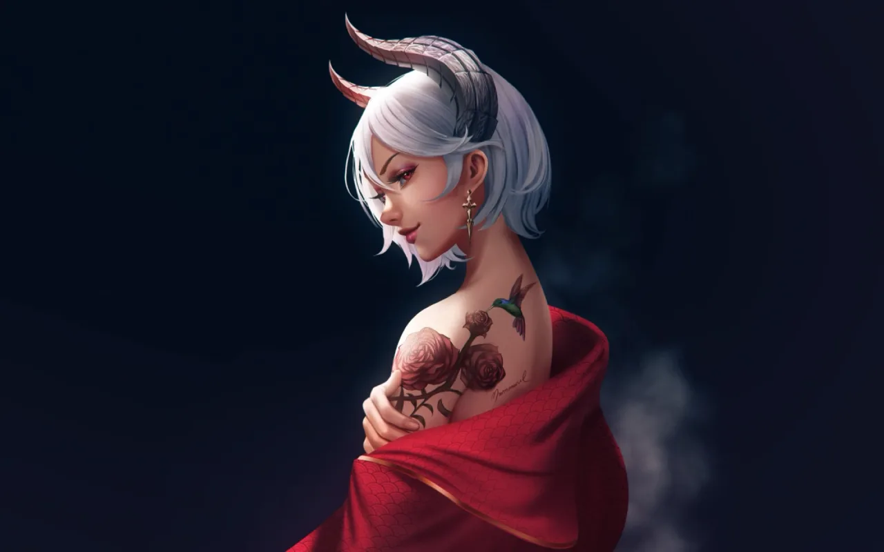 Lady of Smoke live wallpaper preview