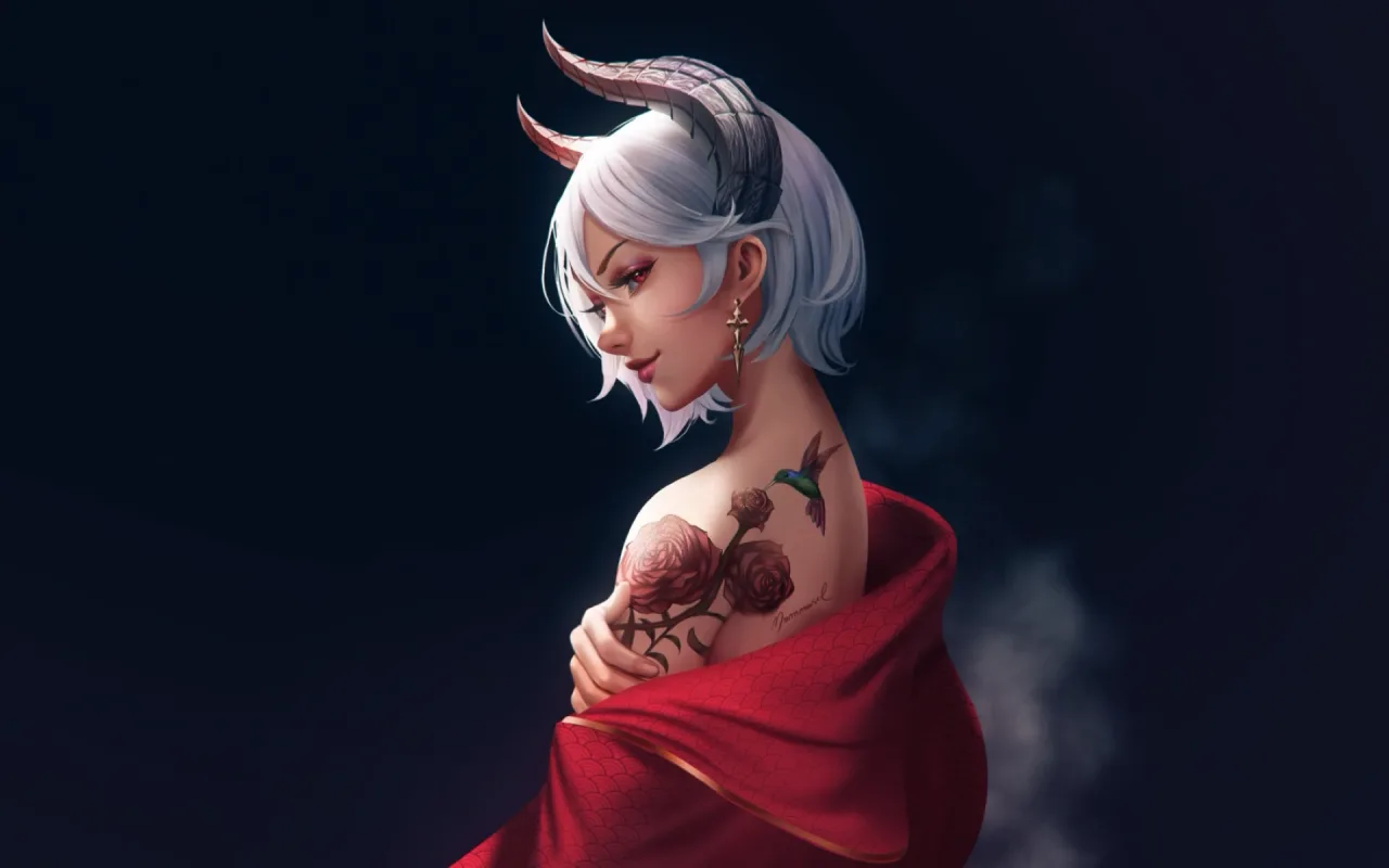 Lady of Smoke live wallpaper preview