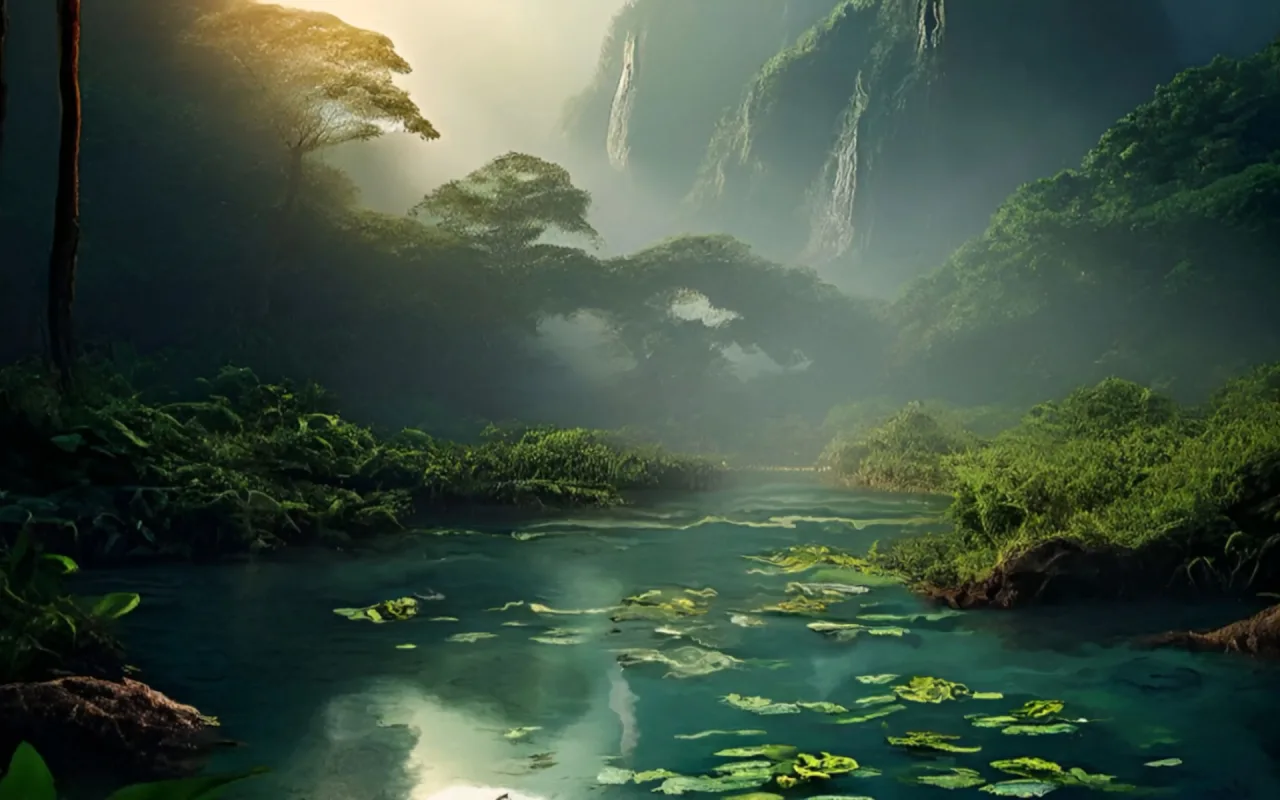 Pond In Jungle live wallpaper preview