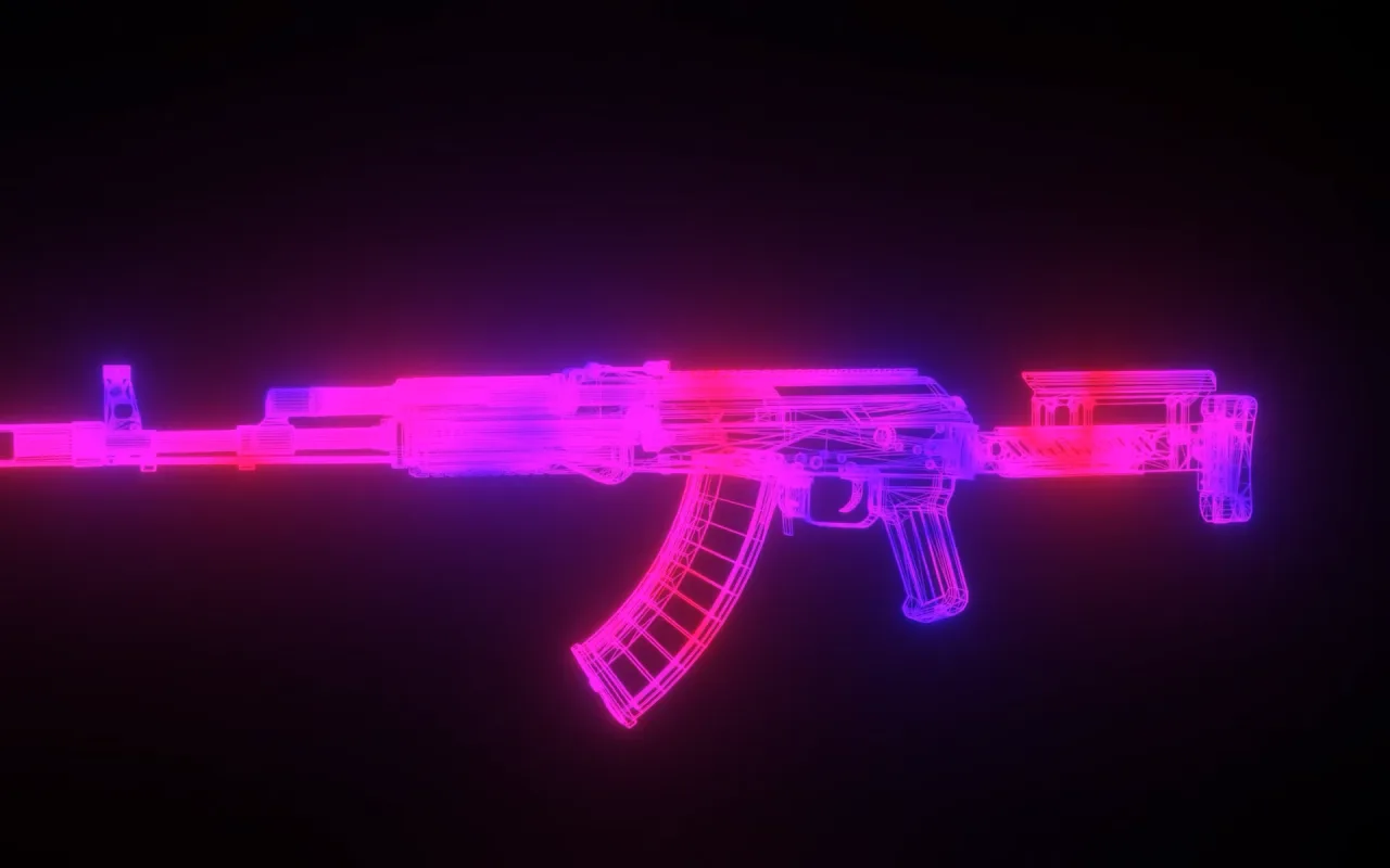 AK47 Polygon live wallpaper preview