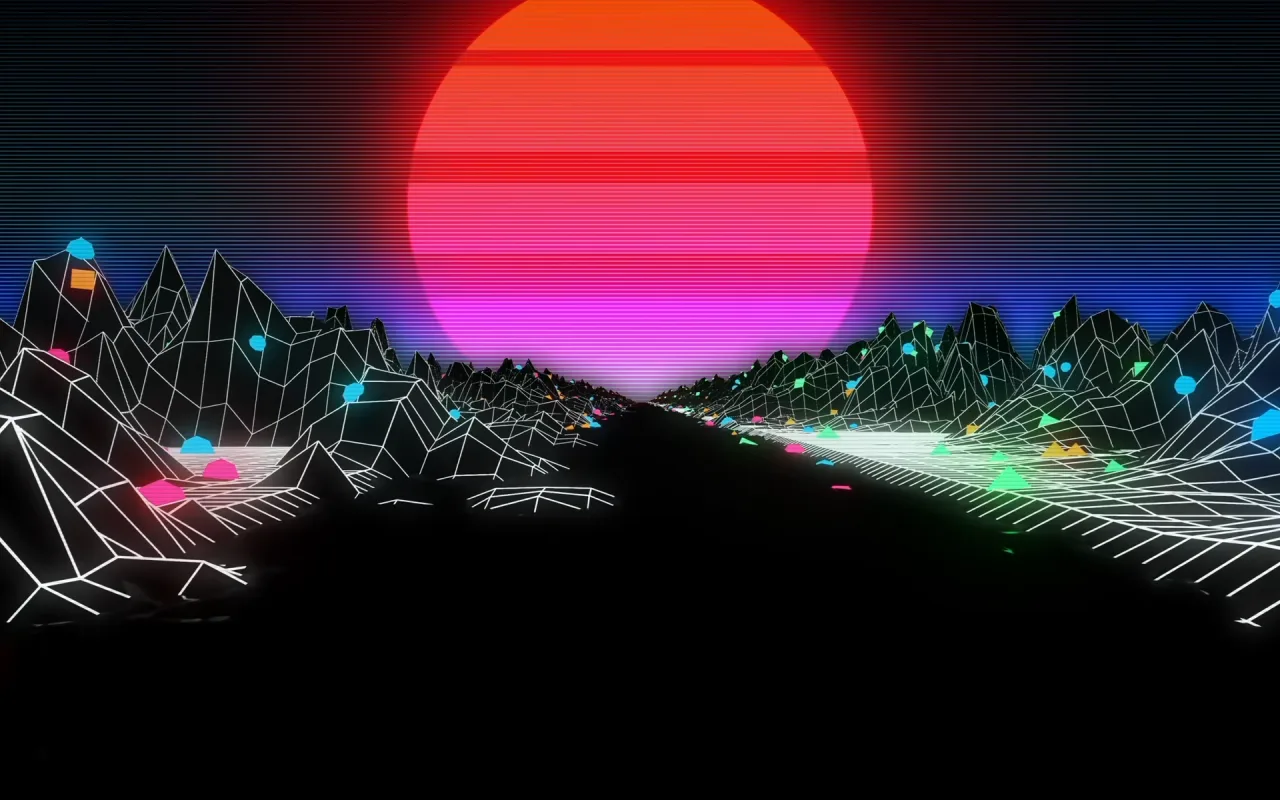 Synthwave Canyon live wallpaper preview