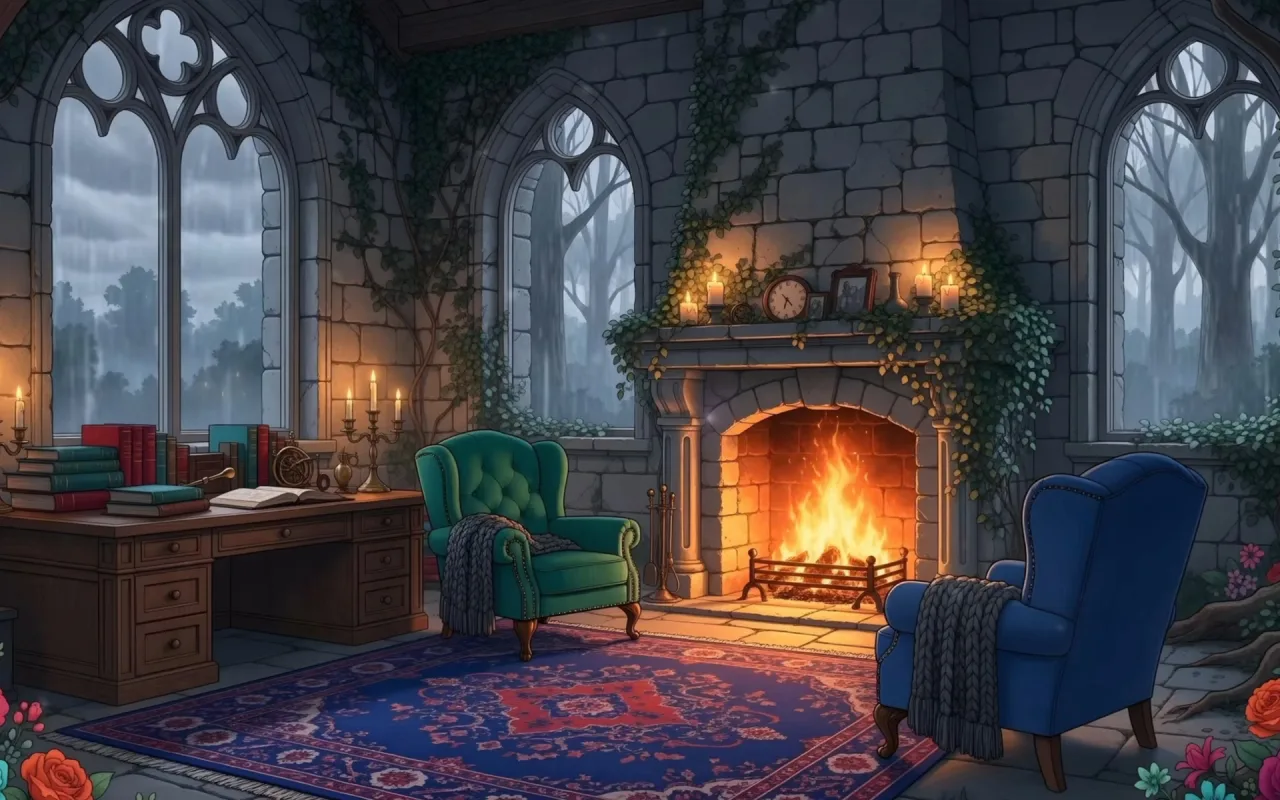 Rainy Day in the Hidden Forest Archive live wallpaper preview