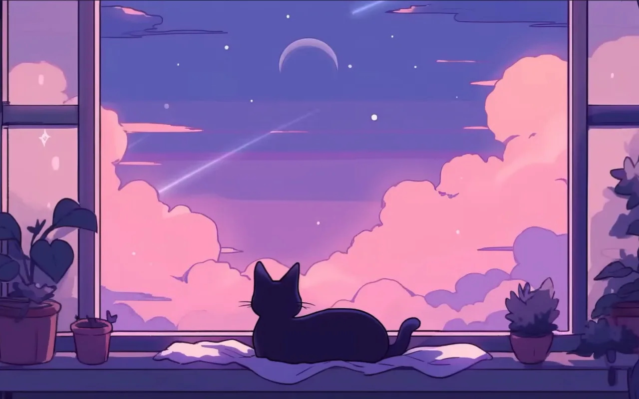 Kitty Window live wallpaper preview