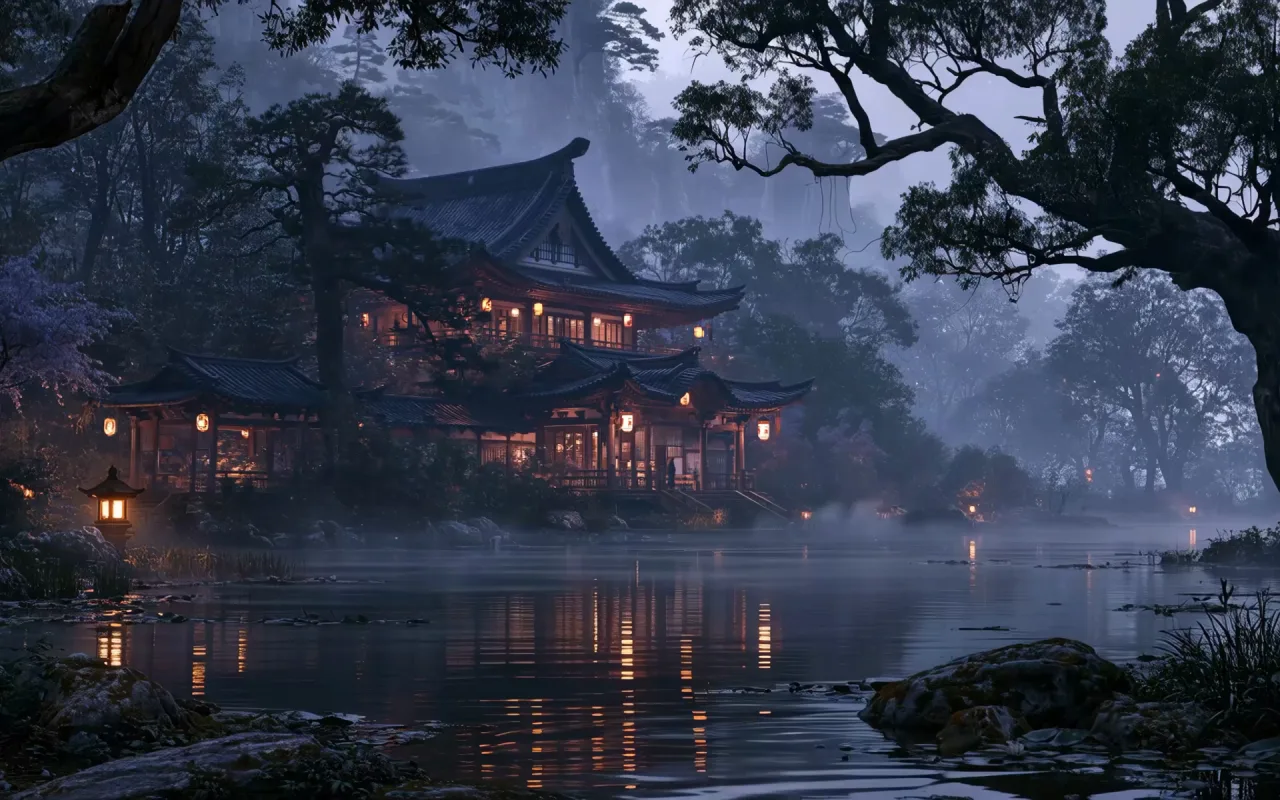 Misty Lakeside live wallpaper preview