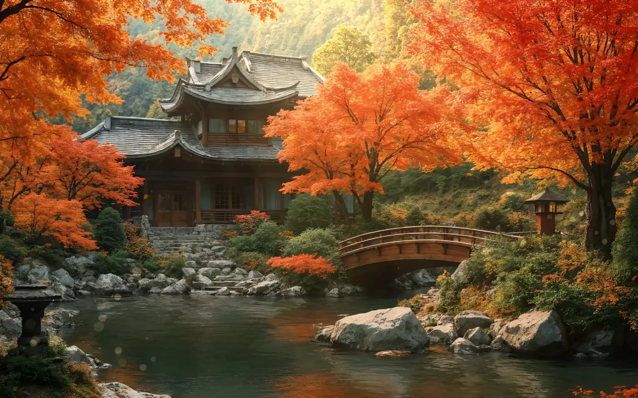 Japanese Autumn Garden live wallpaper preview