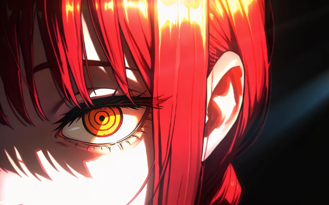 Makima Burning Eyes live wallpaper preview