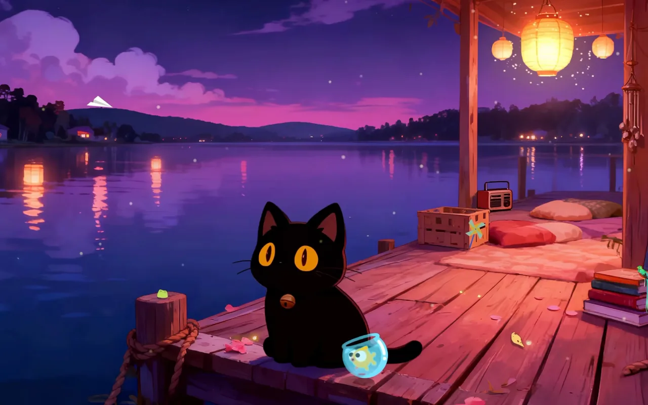 Sunset By The Lake live wallpaper preview