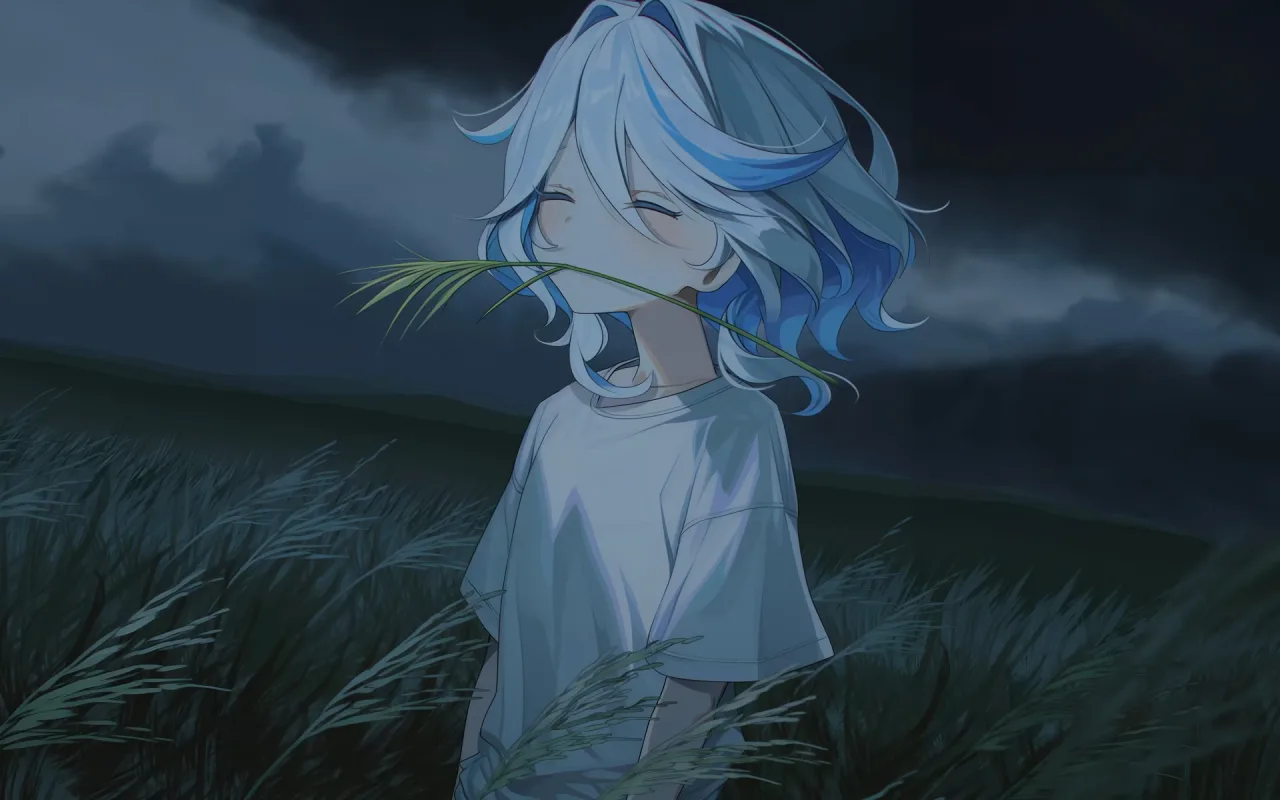 Furina Nighttime - upscaled live wallpaper preview