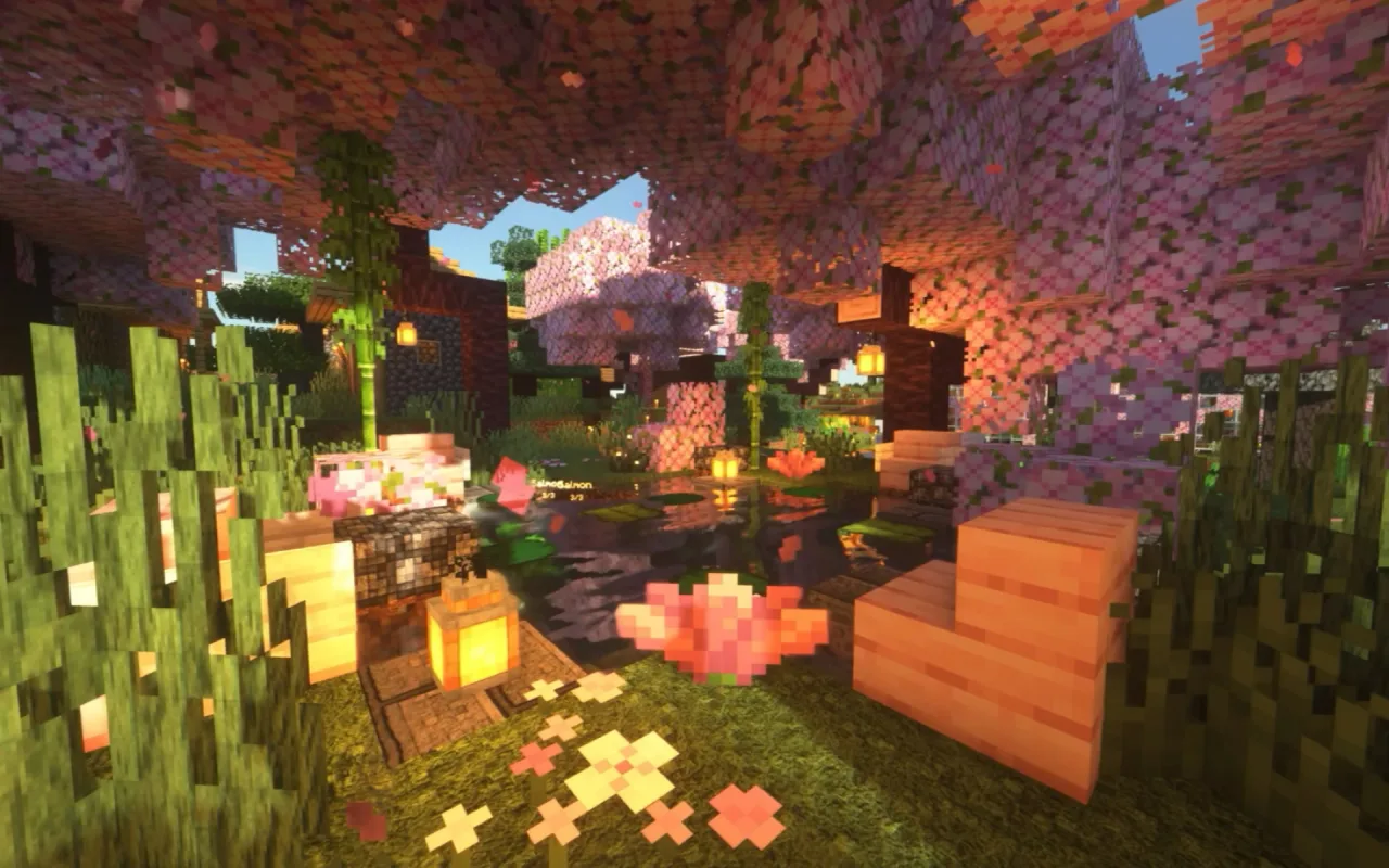 Minecraft Lake Landscape live wallpaper preview