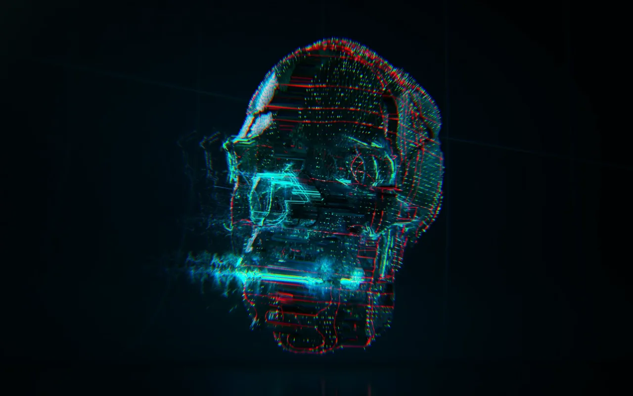 Glitch Skull live wallpaper preview