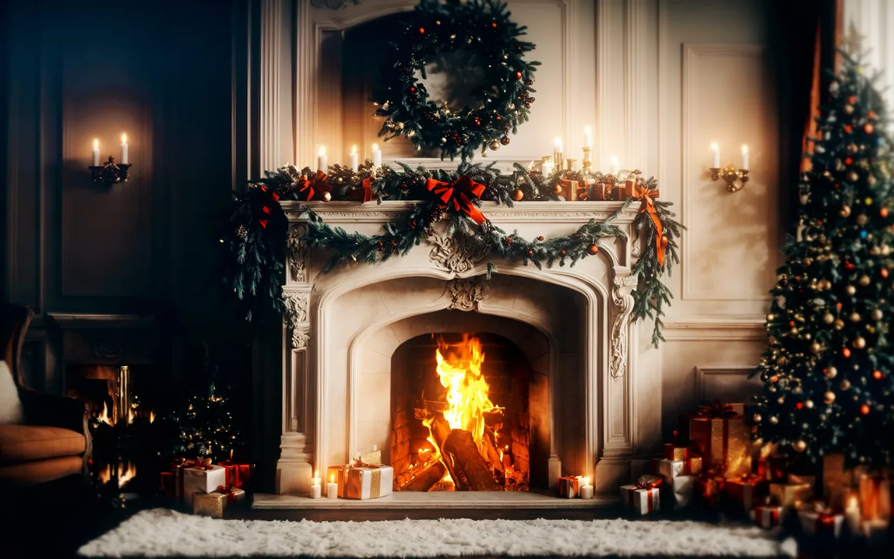 Christmas Fireplace live wallpaper preview