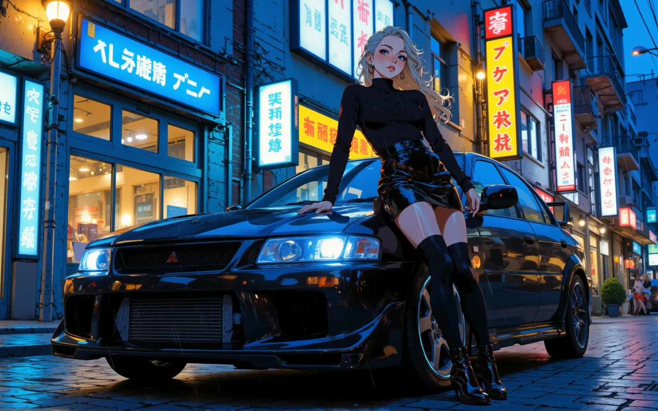 Mitsubishi Girl live wallpaper preview