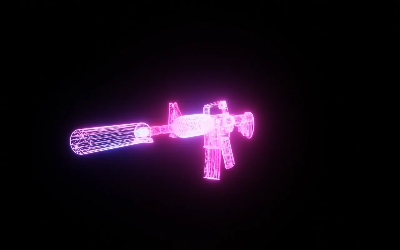 M4A1-S Polygon live wallpaper preview