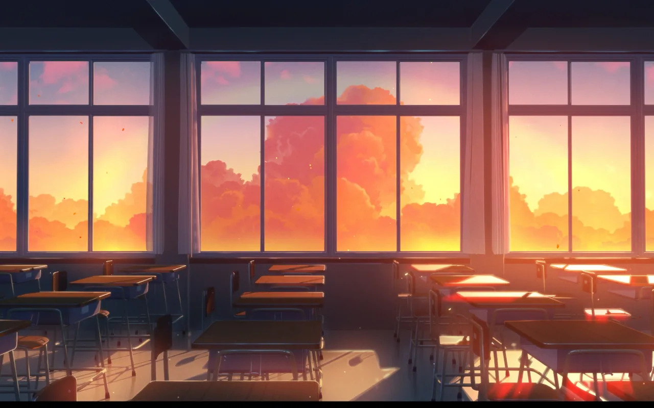 Sunset Evening Classroom live wallpaper preview