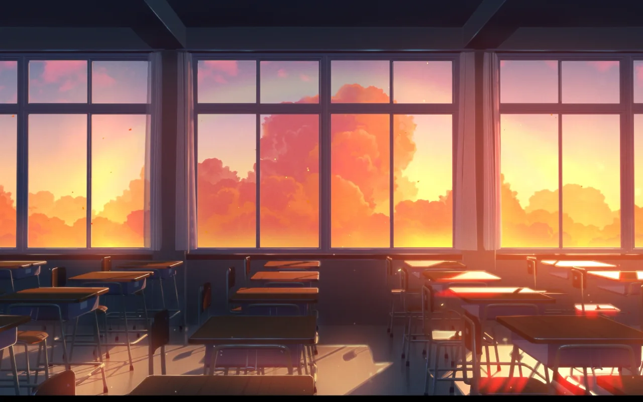 Sunset Evening Classroom live wallpaper preview