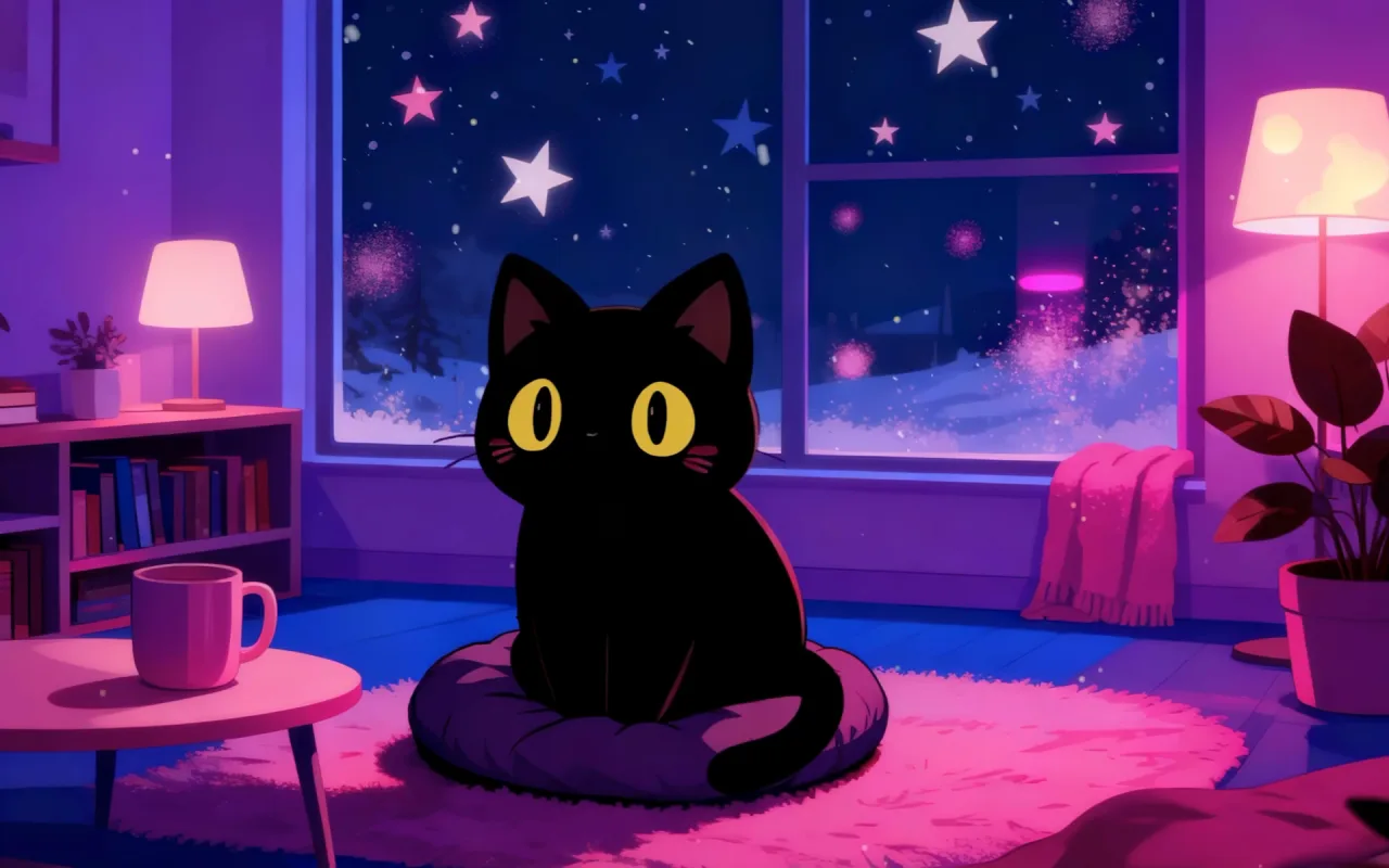 Cozy Chill With Cat live wallpaper preview